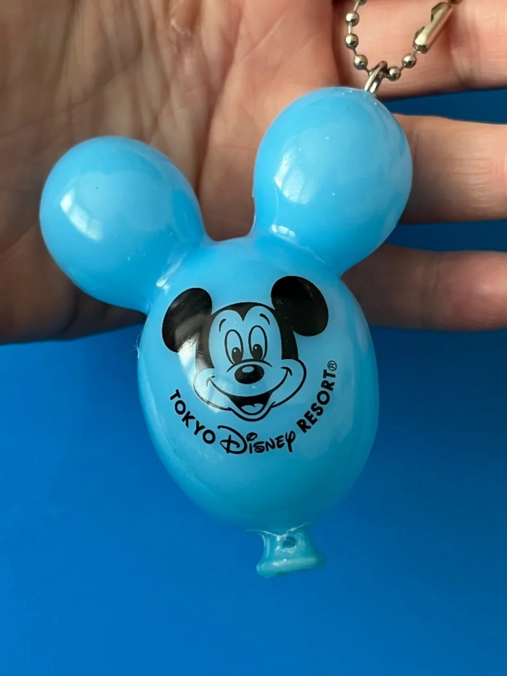 Large DISNEY PARKS Tokyo Disney - Mickey Mouse Balloon Bag Charm /Keychain- PINK